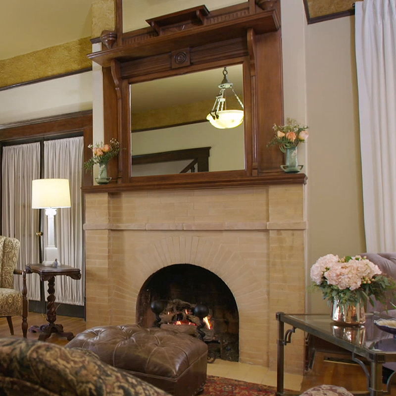 1906 Transitional Victorian Fireplace